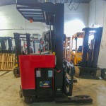 Raymond Electric Stand-up Reach Truck in Excellent Condition
