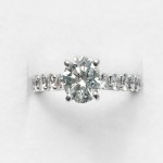 Engagement Diamond Ring 14KT white gold, 1.62 ct. SI-2, E, Very