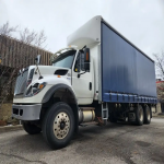 2015 International 7500 25.5' Curtain Side, Allison Auto, Tandem